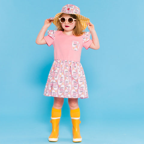 Seagull dress and hat for kids