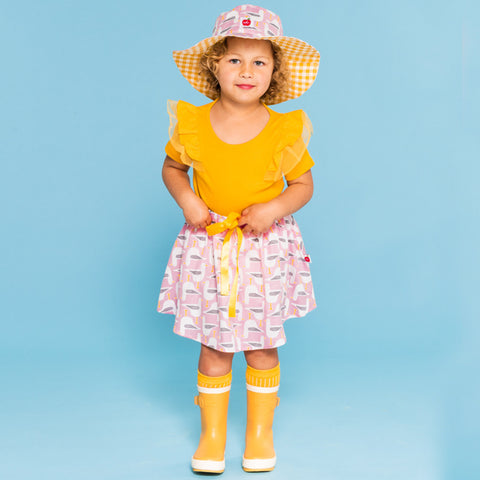 Seagull dress and hat for kids