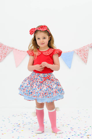 Mathilda French Skirt, Sizes in 3Y - 8Y - The Happiness Blog | Oobi Girls Kid Fashion
