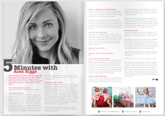 5 Minutes With Alex Riggs Interview For Kid Magazine - The Happiness Blog | Oobi Girls Kid Fashion