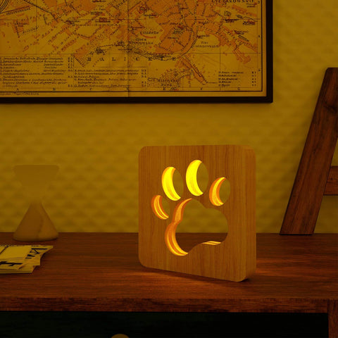 night lamp, paw lamp, paw, bedside lamp