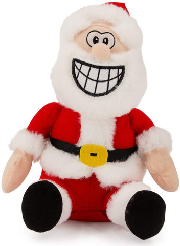 farting santa, santa plush toy, grinning santa, santa stuffed toy