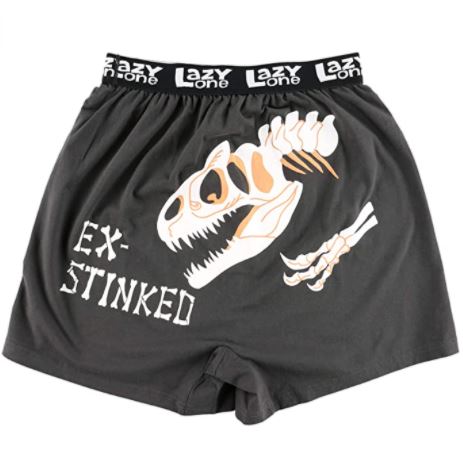 novelty boxer shorts, black boxer shorts, extinct