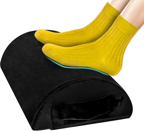 yellow socks, foot resting, footrest cushion