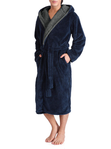 DAVID ARCHY Men's Soft Fleece Plush Robe Full Length Long Bathrobe best valentines day gift for him husband boyfriend