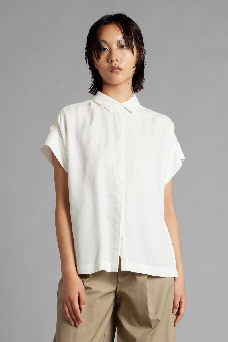 Image of Off-White Lotus Cupro Shirt