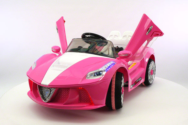 Spider GT Kids 12V RideOn Car With RC Parental Remote Pink