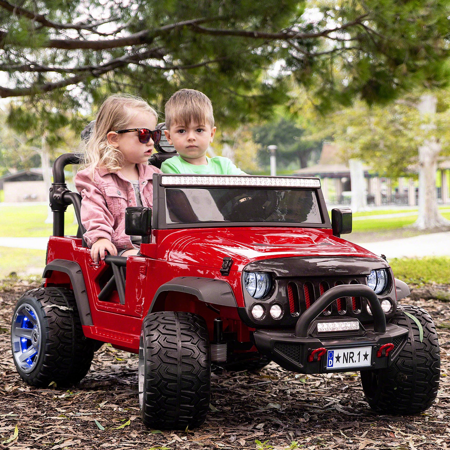 Trail Explorer 12V Kids Ride-On Car Truck with R/C Parental Remote | C