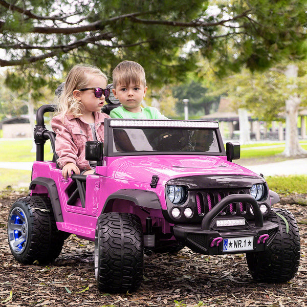 Moderno Kids Trail Explorer 12V Kids Ride-On Car Truck with R/C Parental Remote | Pink