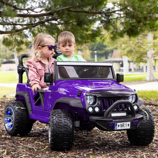 Moderno Kids Trail Explorer 12V Kids Ride-On Car Truck with R/C Parental Remote | Purple