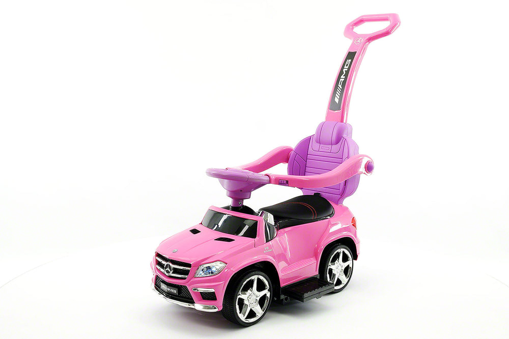 pink push along car