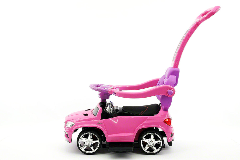 pink push along car