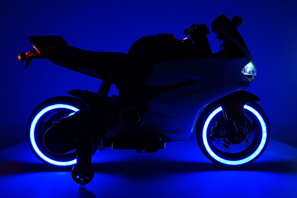 electric blue motorcycle