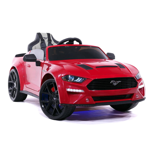 Moderno Kids Ford Mustang GT Custom Edition 12V Kids Ride-On Car with R/C Parental Remote | Cherry Red