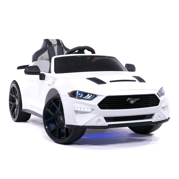 Moderno Kids Ford Mustang GT Custom Edition 12V Kids Ride-On Car with R/C Parental Remote | White