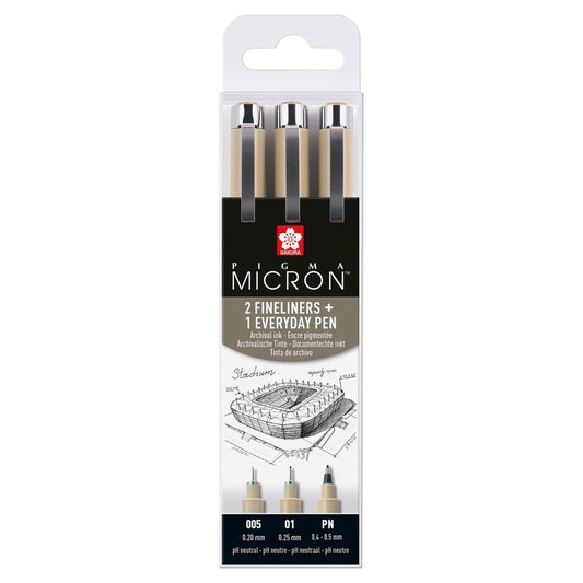 Sakura® Pigma® Micron® Pens (3-Pack)