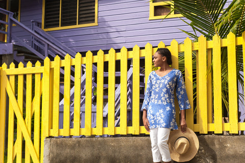 Colorful houses in Caribbean
