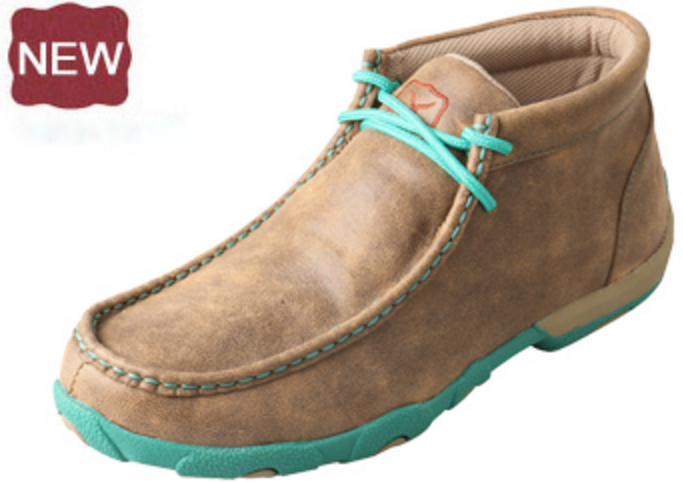 Turquoise Lace Up Driving Moccasin 