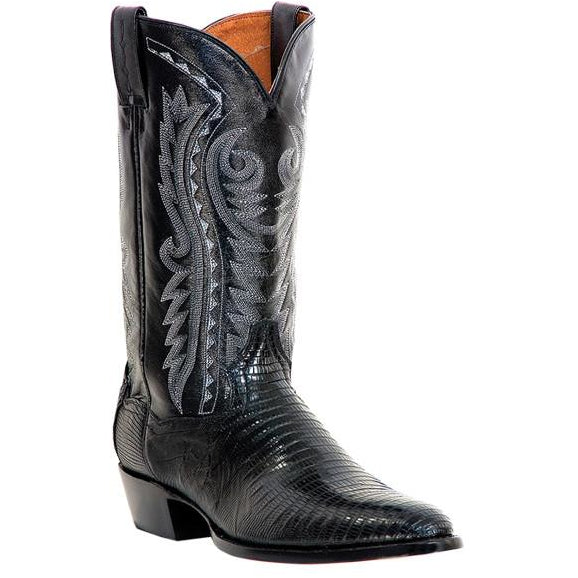 Dan Post Men's Black Lizard Skin R-Toe Western Style Cowboy Boot – Pete ...