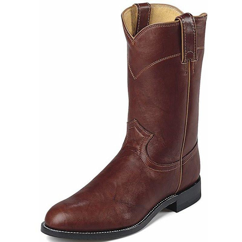 Justin Men's Premium Chestnut Marbled Deerlite Roper Boots – Pete's ...