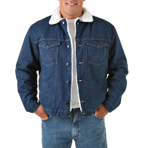Wrangler® Sherpa Lined Denim Jacket (74255PW) - Prewashed Denim – Pete's  Town Western Wear