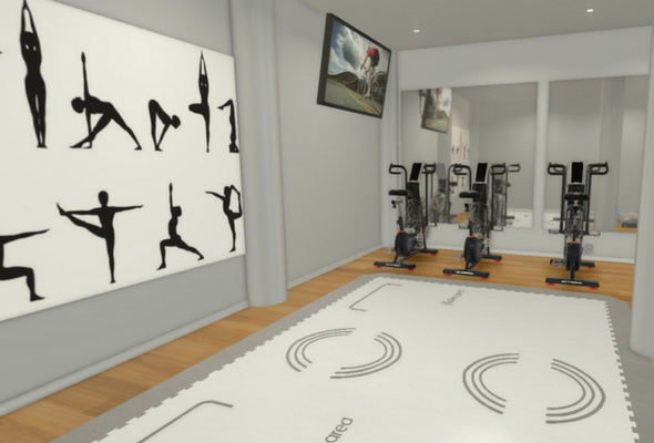 Housing Development Gym 3D Render