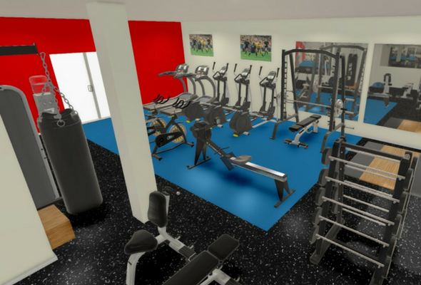 Housing Development Gyms 3D Render