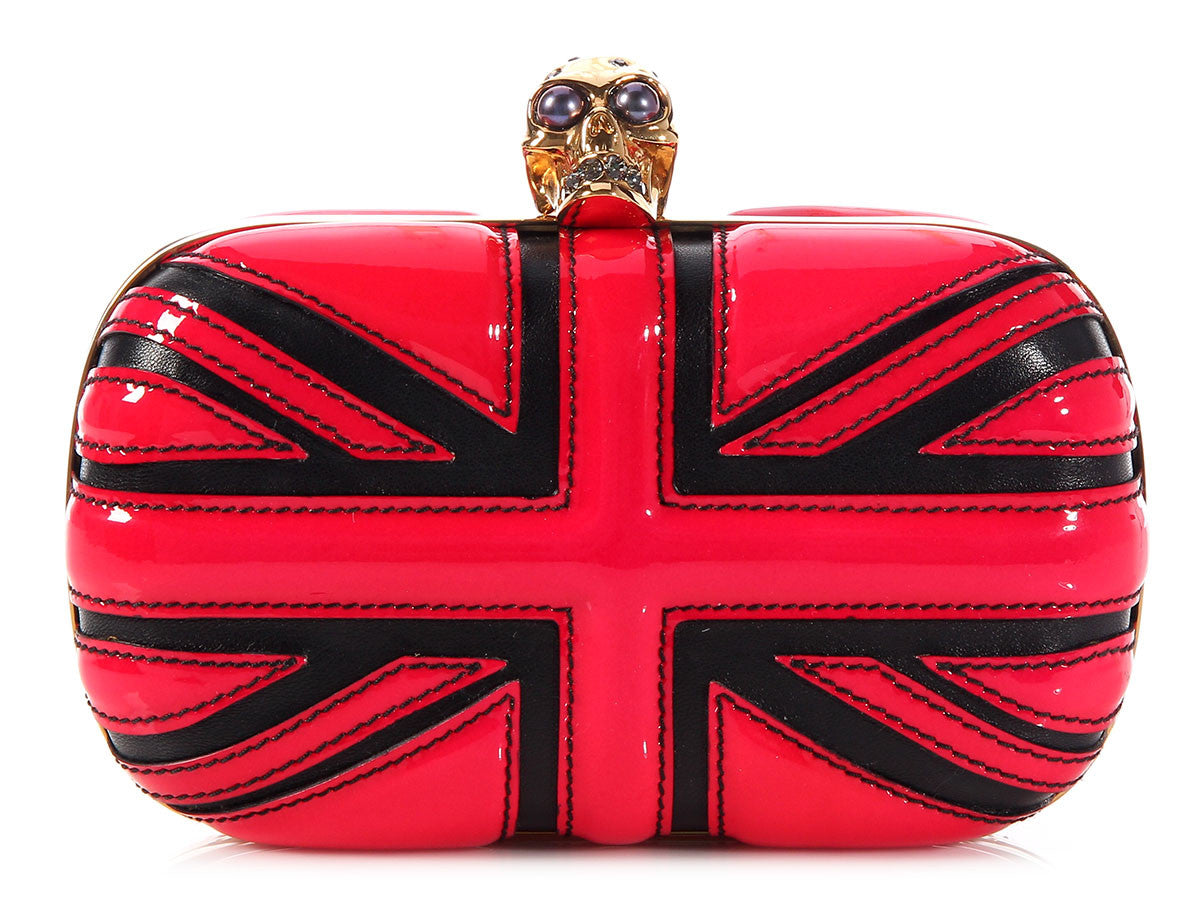 alexander mcqueen union jack clutch