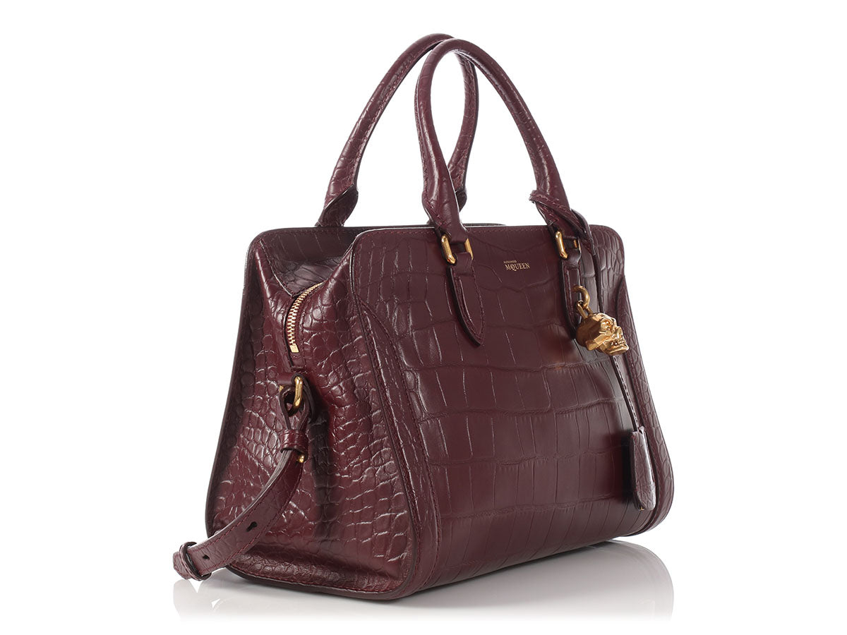 Bordeaux Embossed New Padlock Bag 