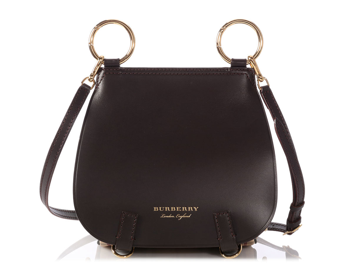 Burberry Bridle Riveted Leather Saddle Bag