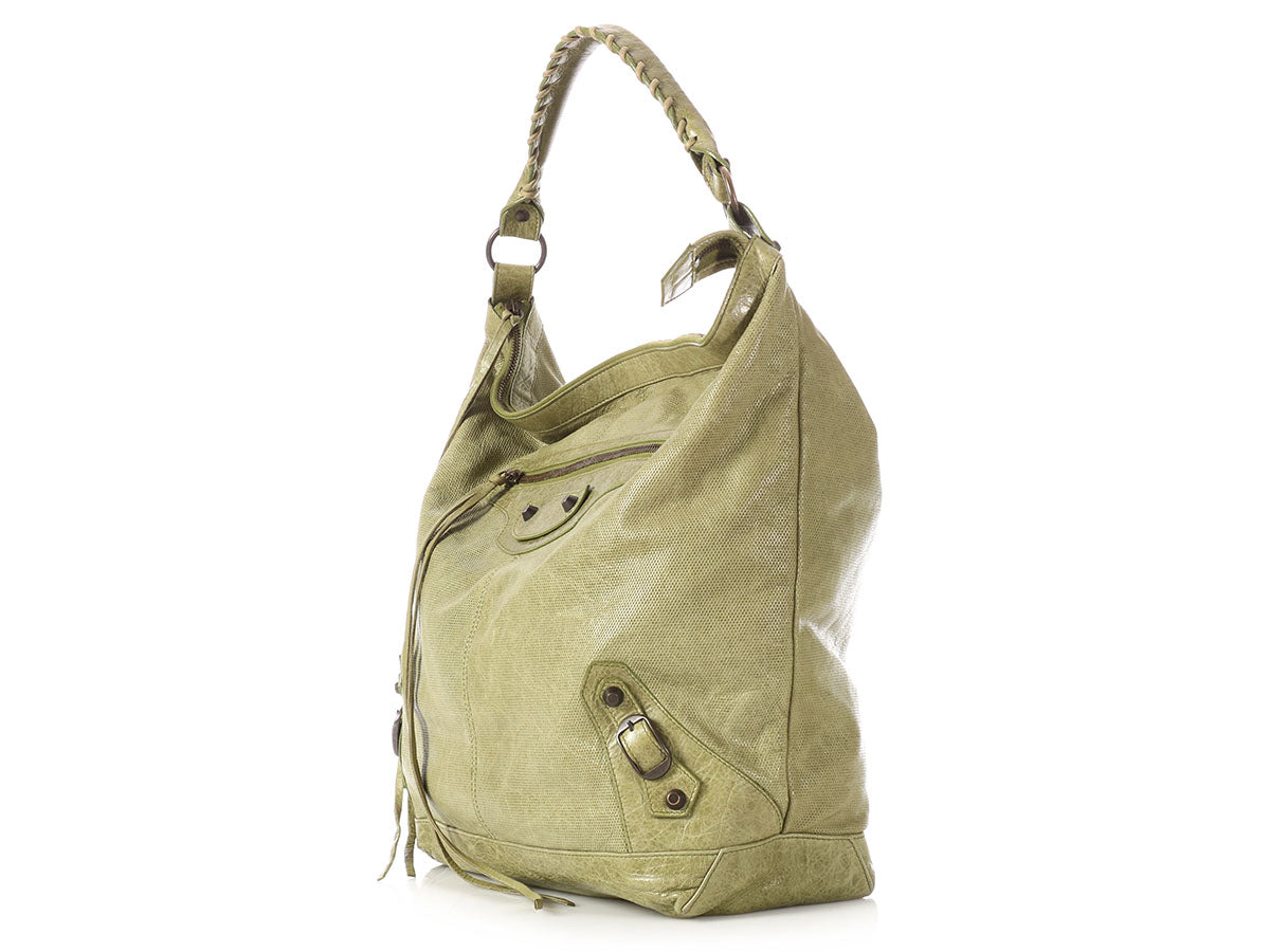 Balenciaga 2010 Classic Olive Perforated Day - Ann's Fabulous Closeouts