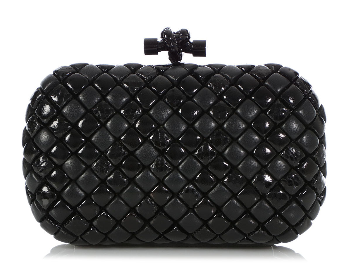 bottega veneta black clutch