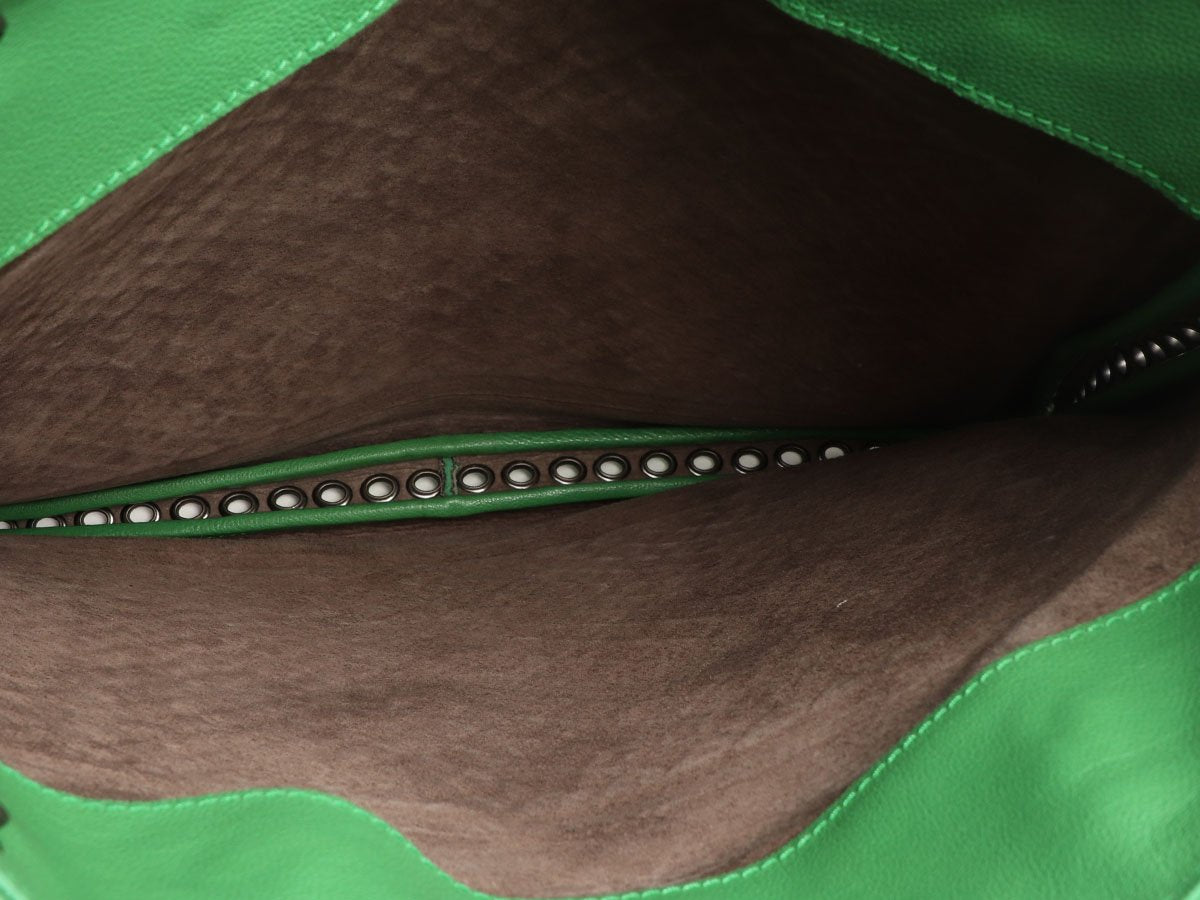 Bottega Veneta Green Grommet Tote