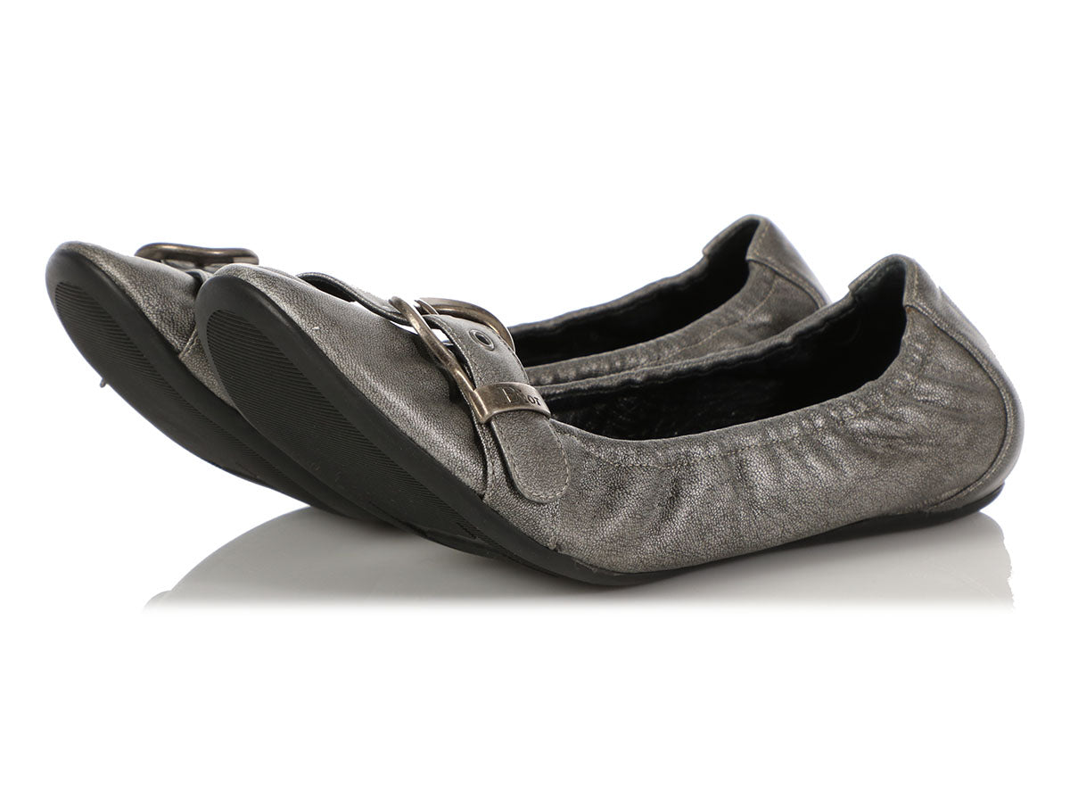 pewter ballet pumps