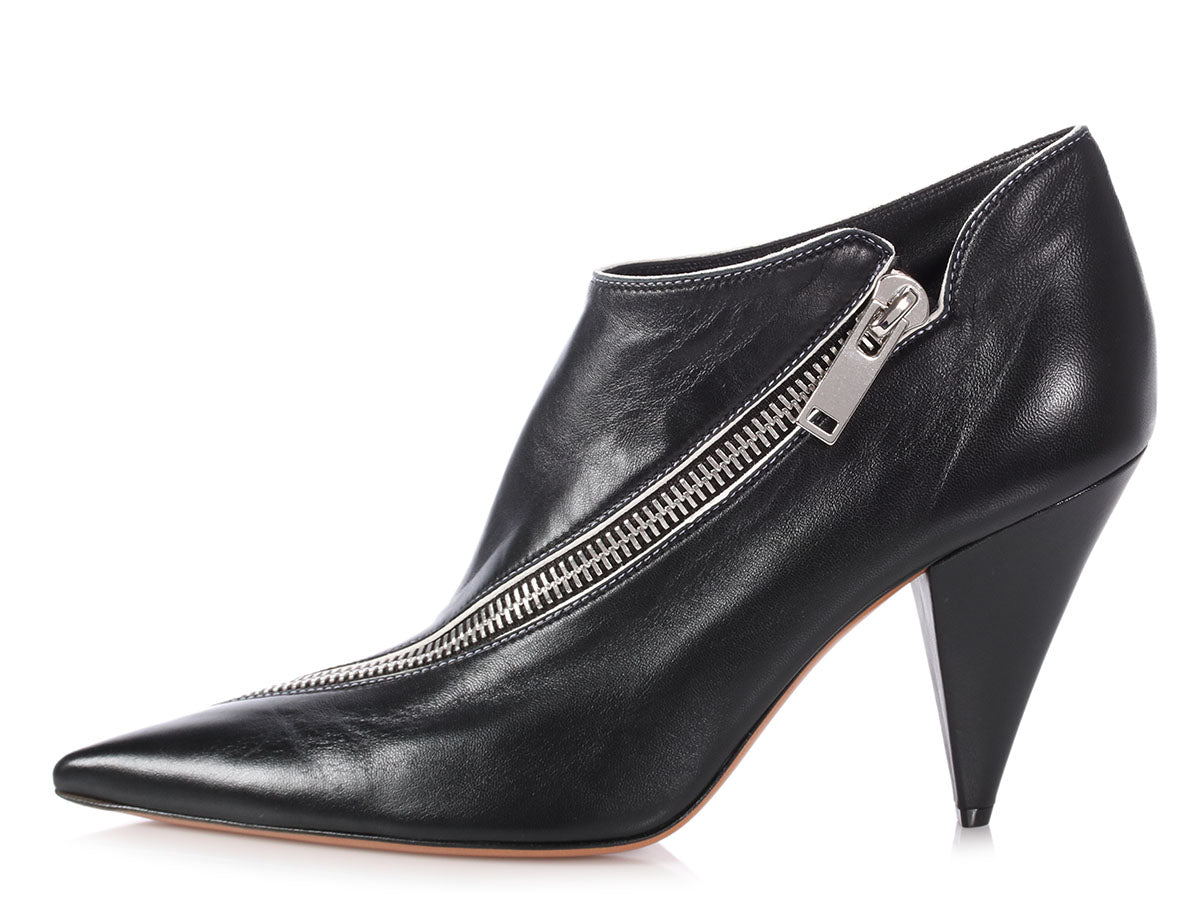 black cone heel shoes