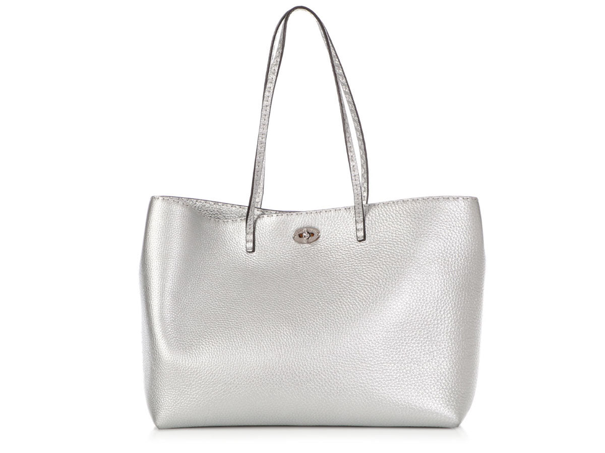 Fendi Silver Carla Selleria Tote - Ann 