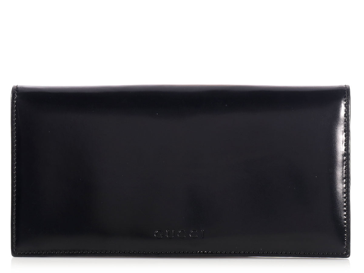 gucci wallet black leather