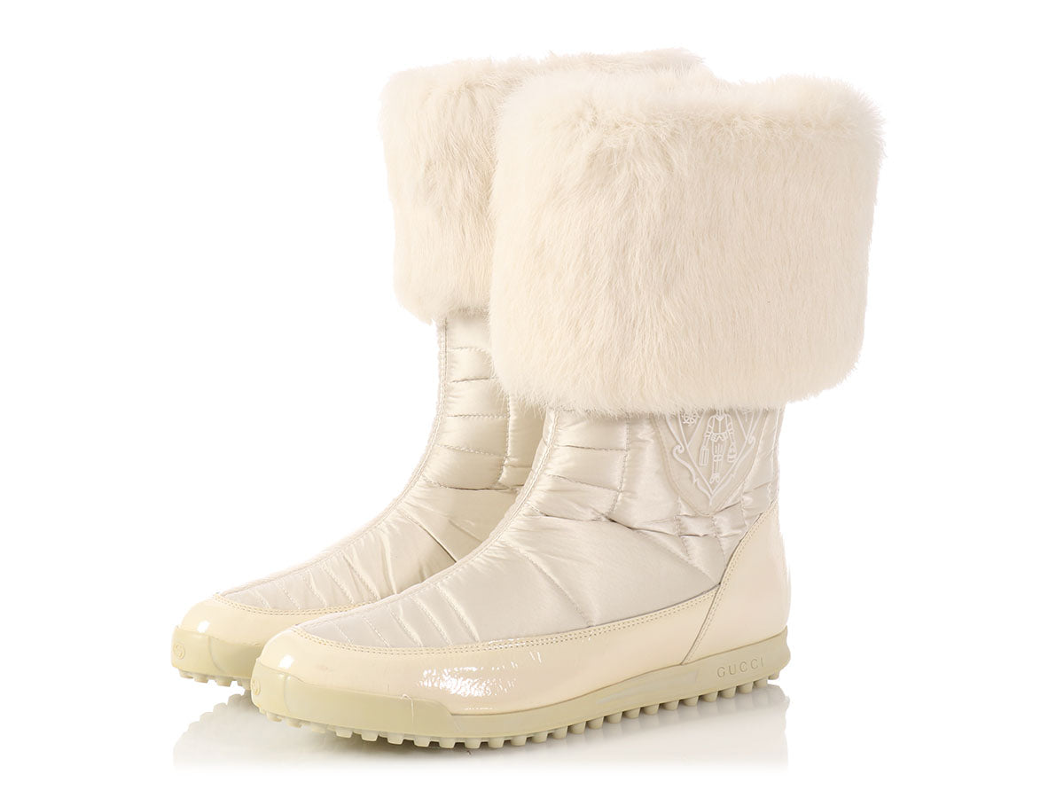 gucci boots fur