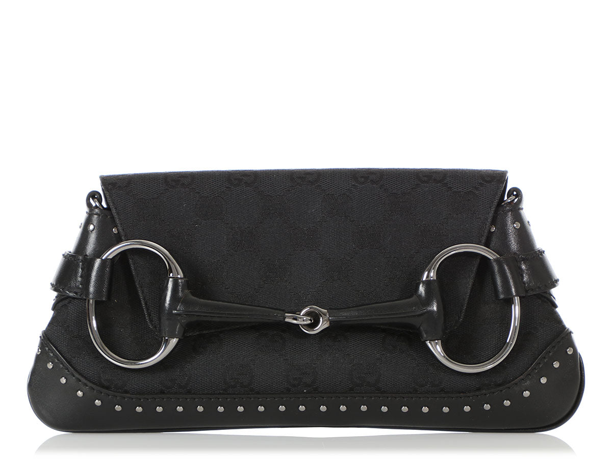 gucci black horsebit bag