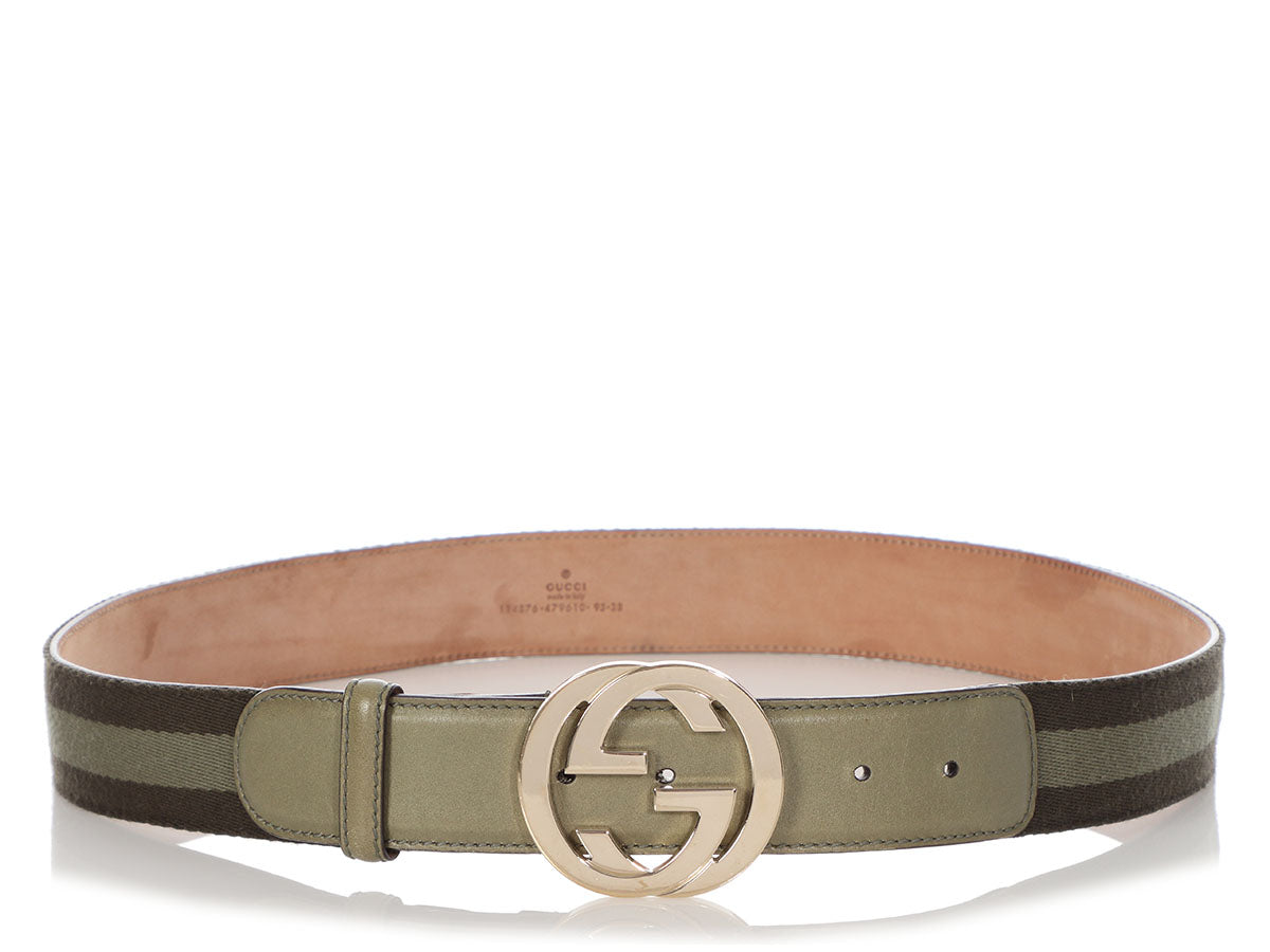 olive green gucci belt