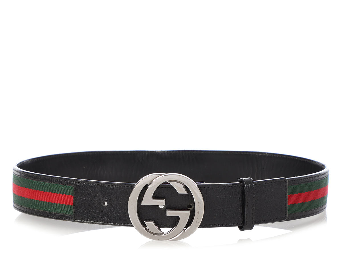 gucci striped belt