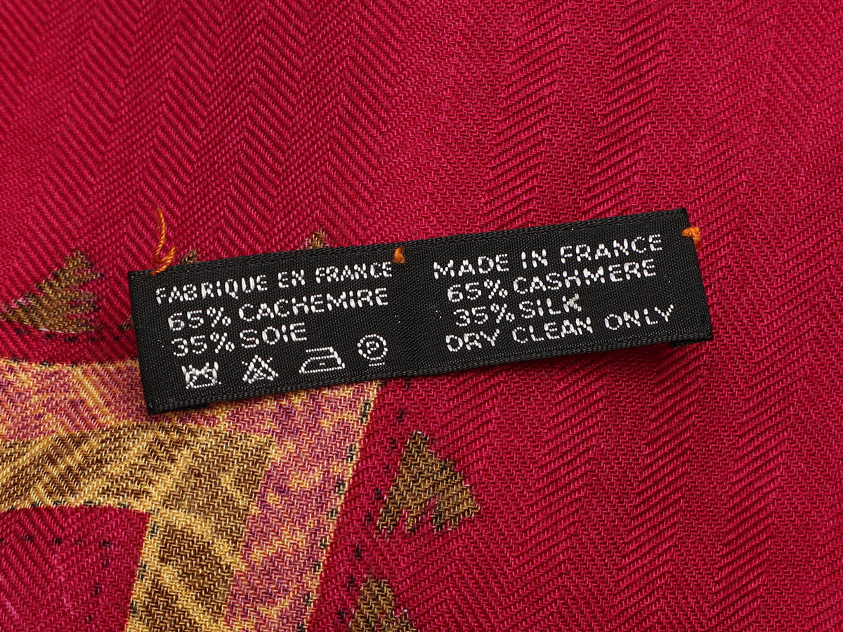 Hermès Patchwork Horse Cashmere Silk Shawl 140cm, 52% OFF