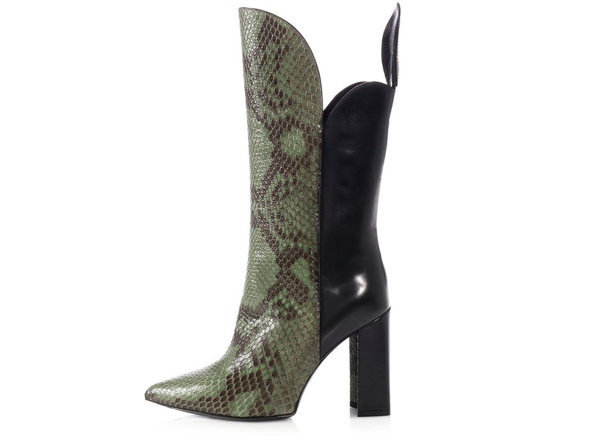 louis vuitton snakeskin boots