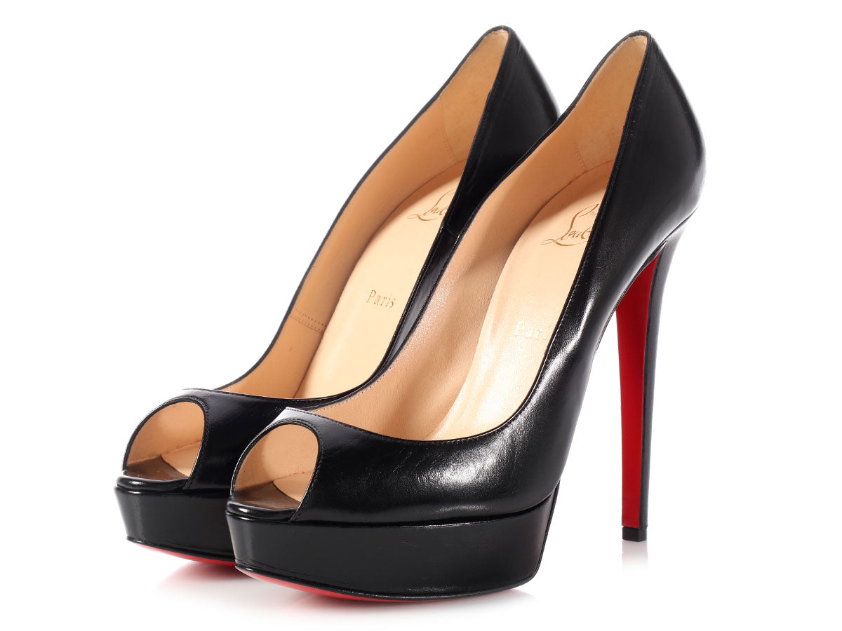 louboutin lady peep black