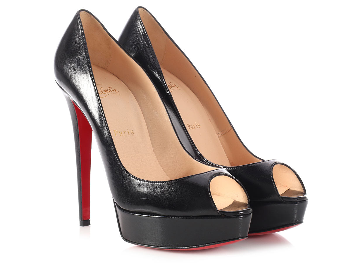 louboutin lady peep black