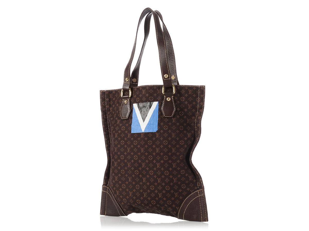 Louis Vuitton Brown Mini Lin Sac Plat Tanger Regatta Tote - Ann&#39;s Fabulous Closeouts