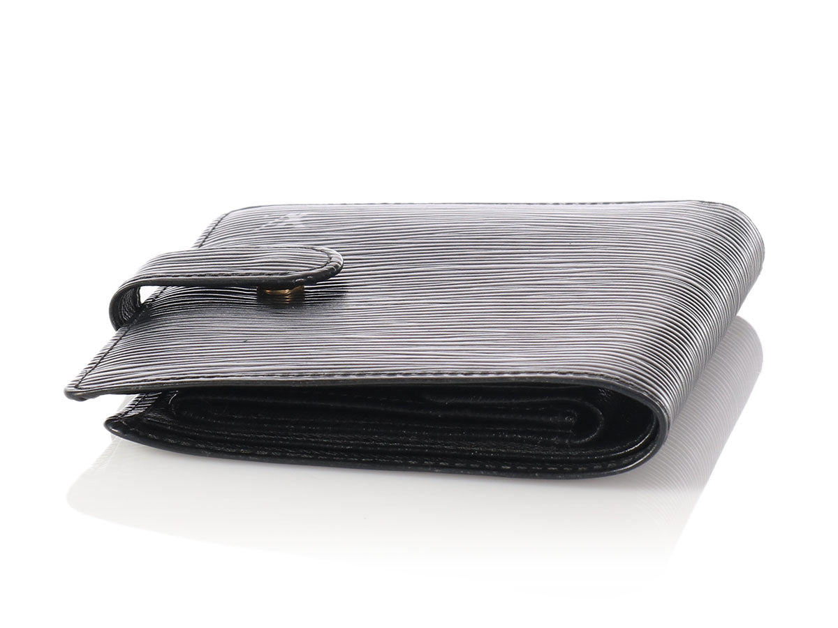 Louis Vuitton Black Epi Porte Compact Wallet - Ann's Fabulous Closeouts