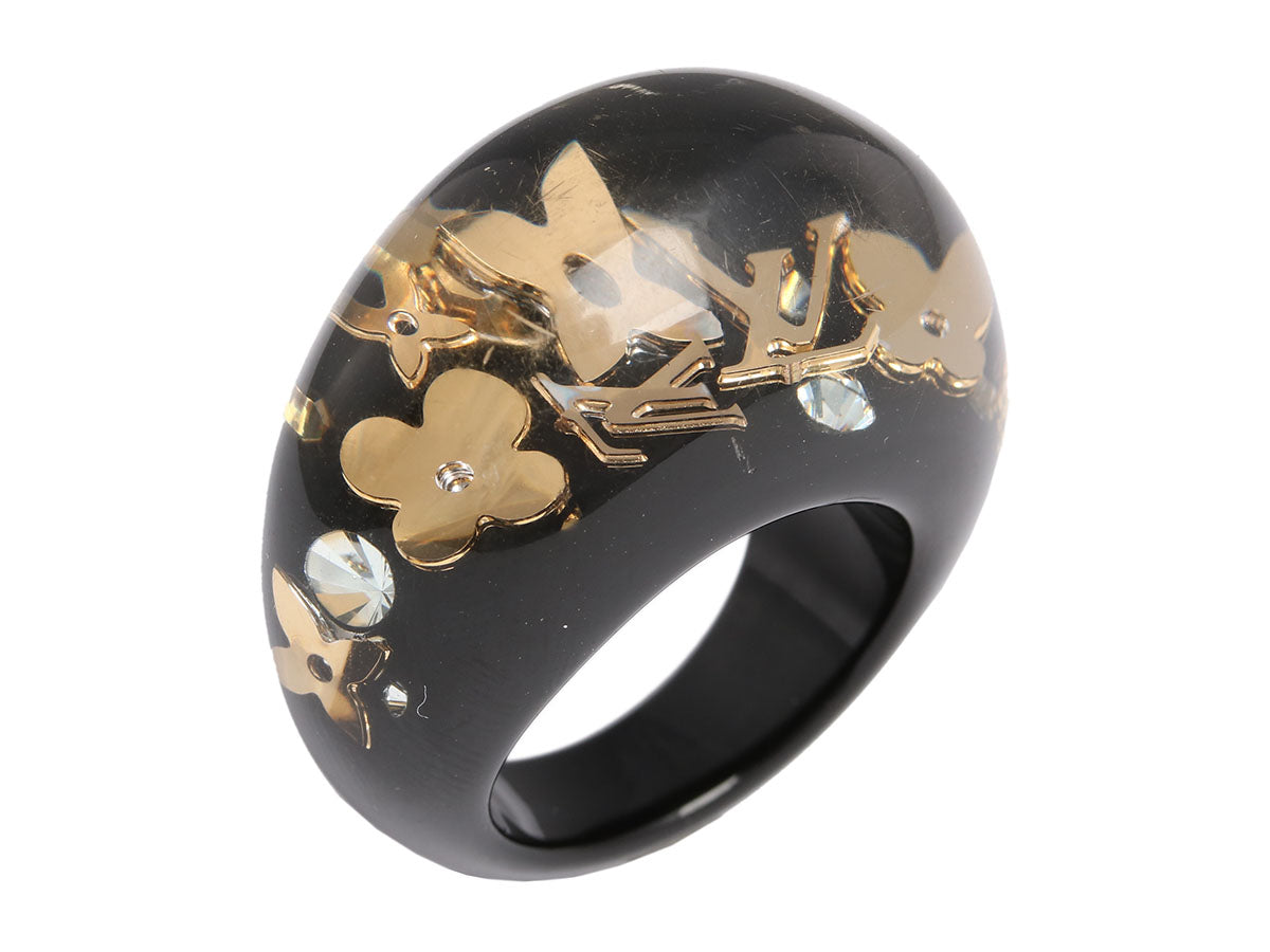 Louis Vuitton Black Inclusion Ring - Ann&#39;s Fabulous Closeouts