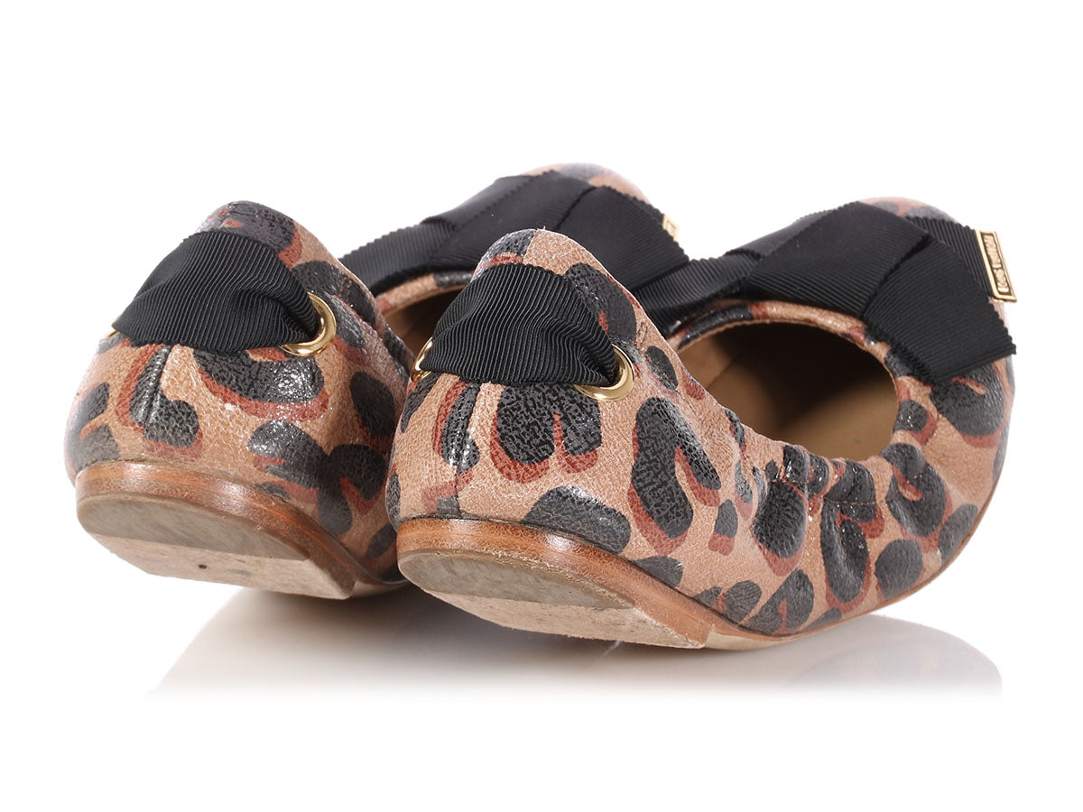 Louis Vuitton Leopard Dauphine Ballerina Flats - Ann&#39;s Fabulous Closeouts