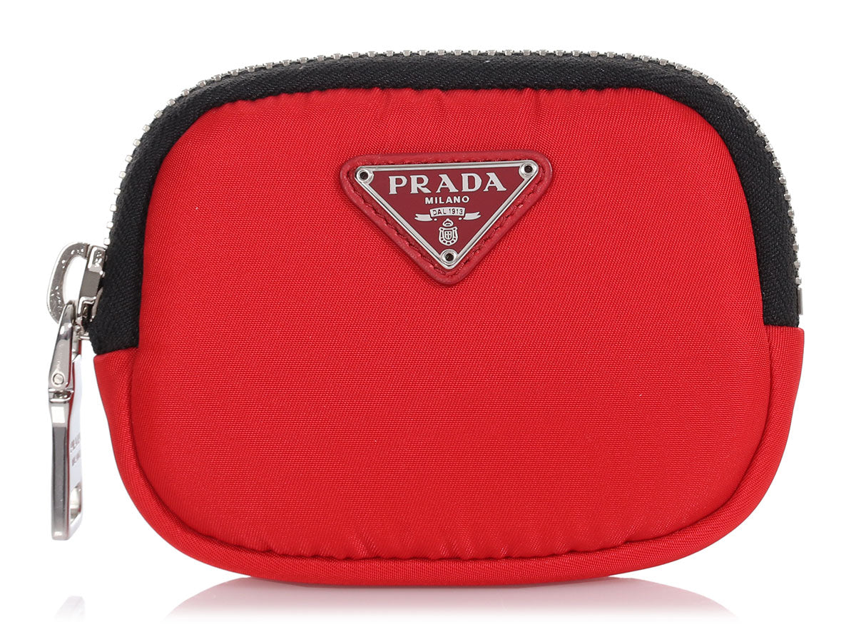 Prada Red Nylon Cargo Pouch - Anns Fabulous Closeouts product image